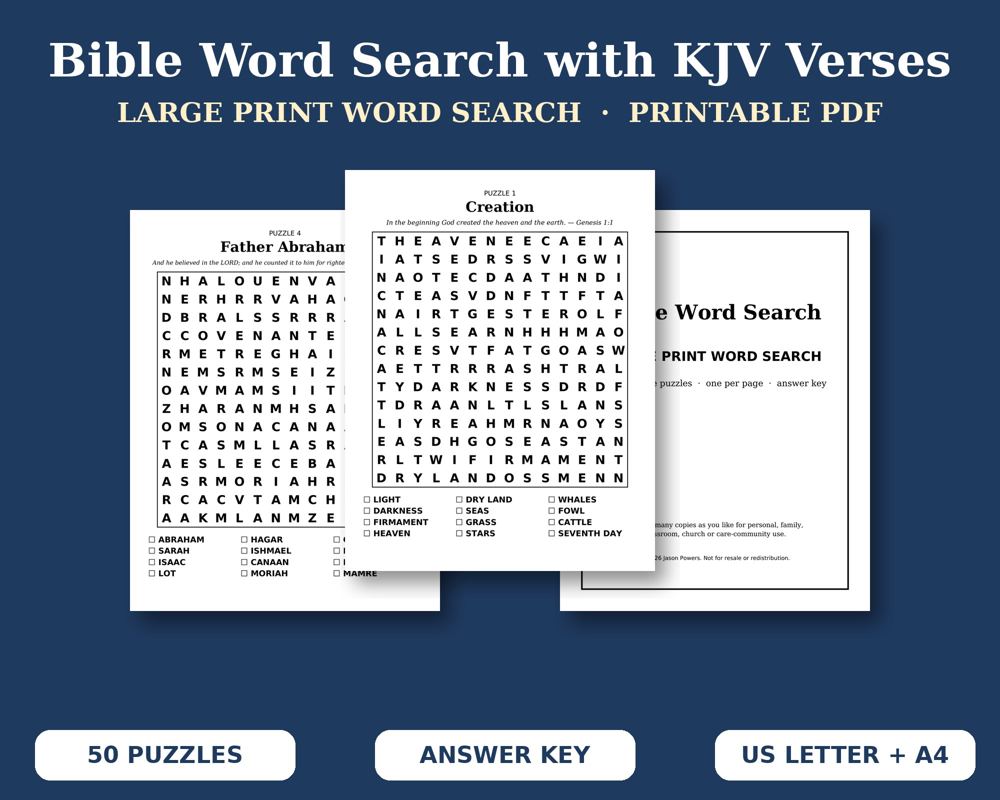 Bible Word Search with KJV Verses