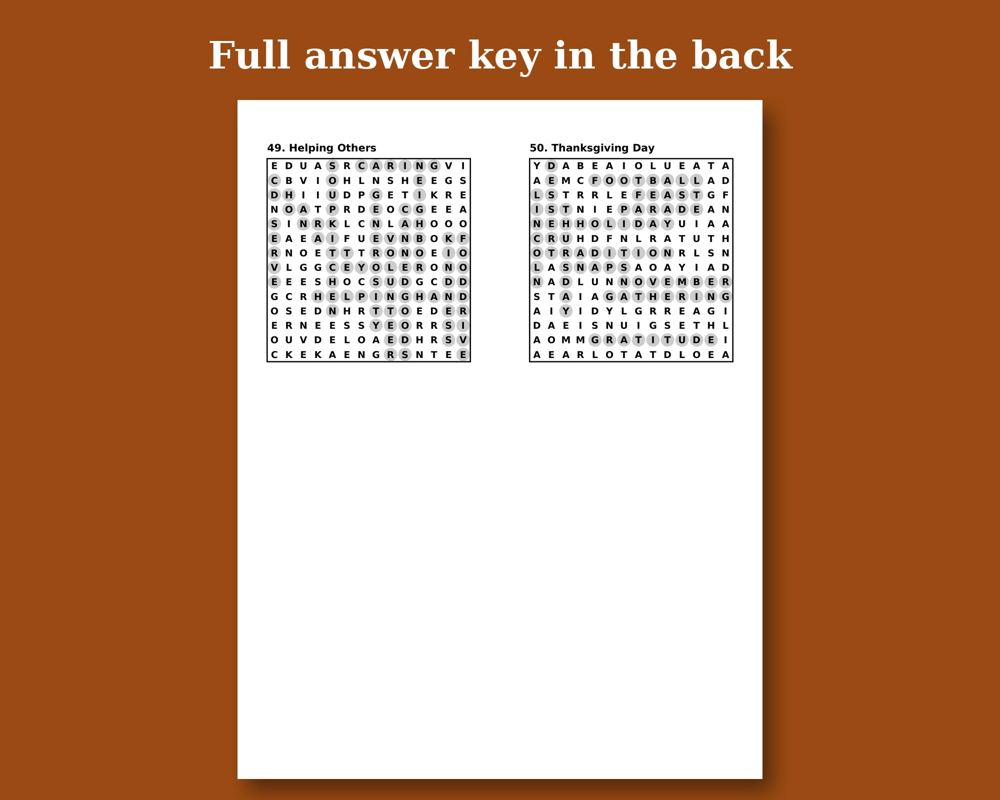 Thanksgiving Word Search, image 3