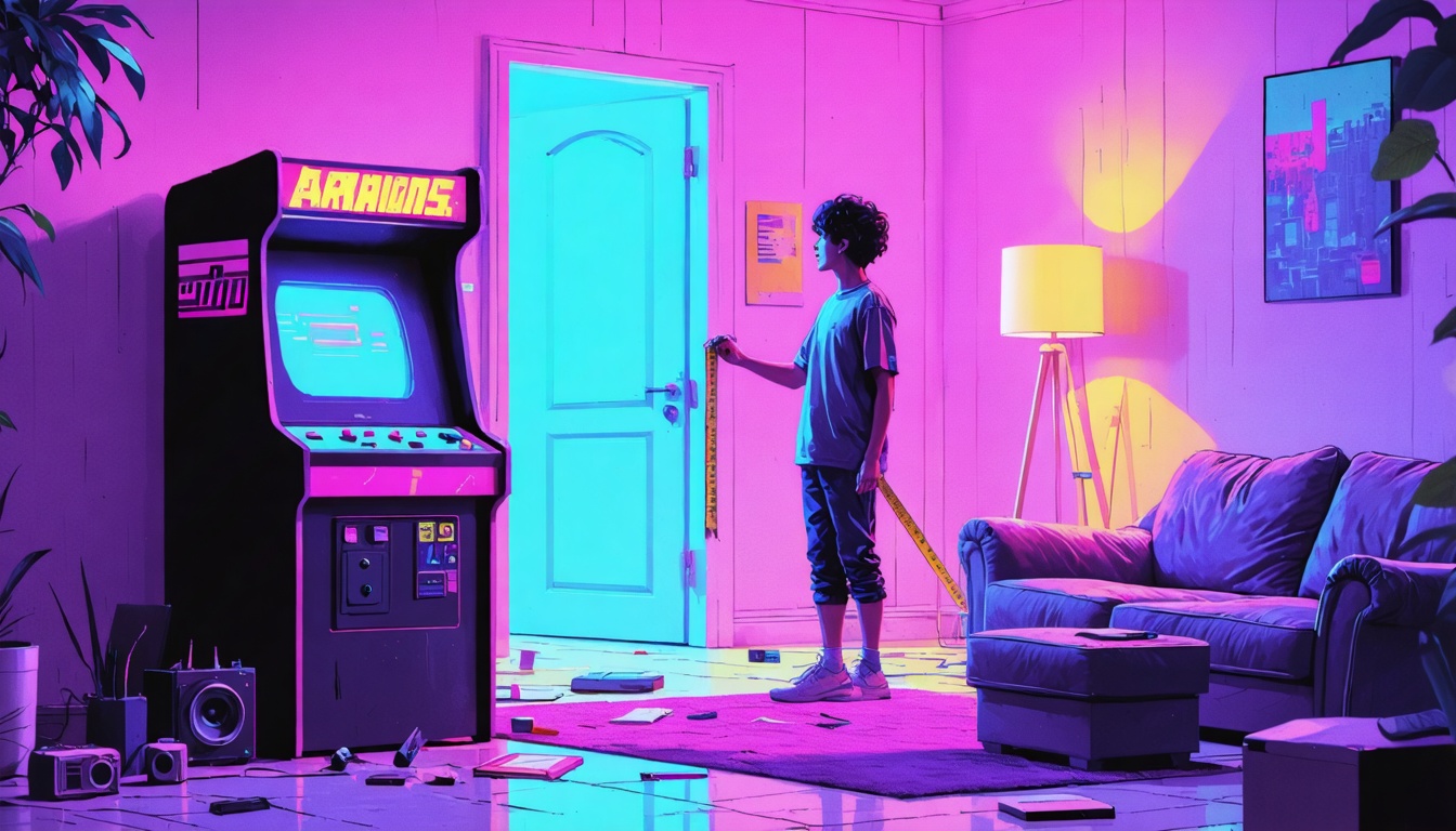 Illustration for: Before you buy a home arcade cabinet, measure these four things