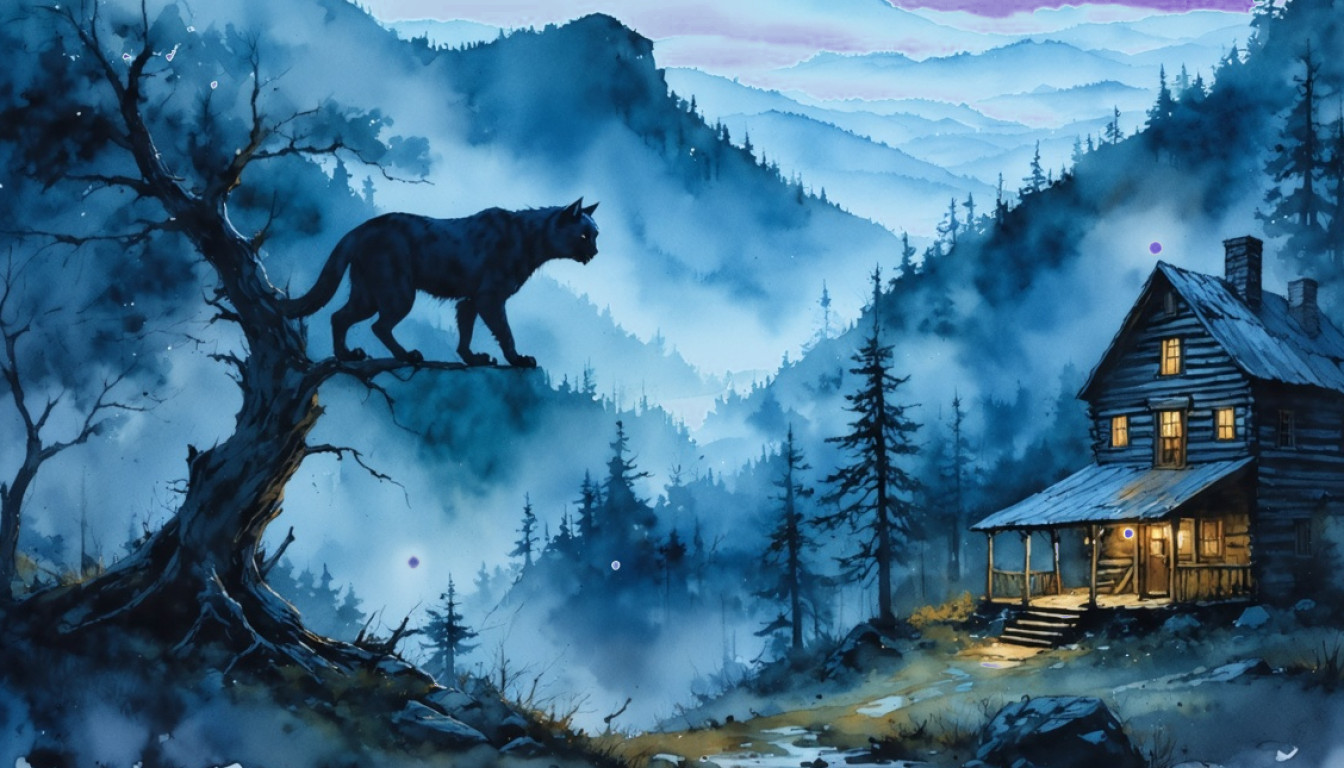 Illustration for: Appalachian legends: the Wampus Cat, Tailypo and the Brown Mountain Lights