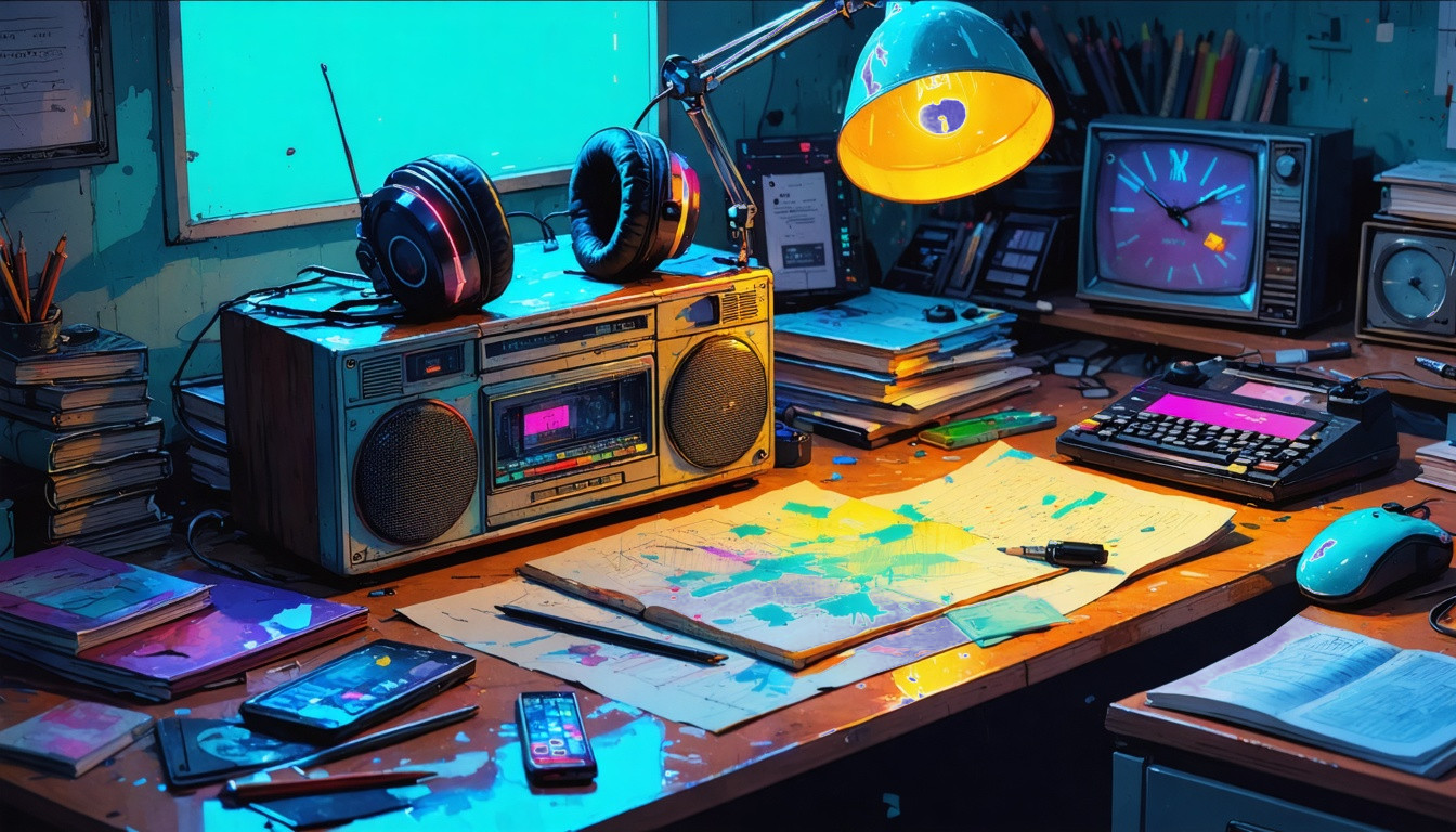 Illustration for: Retro tech gifts: new gadgets with an 80s soul