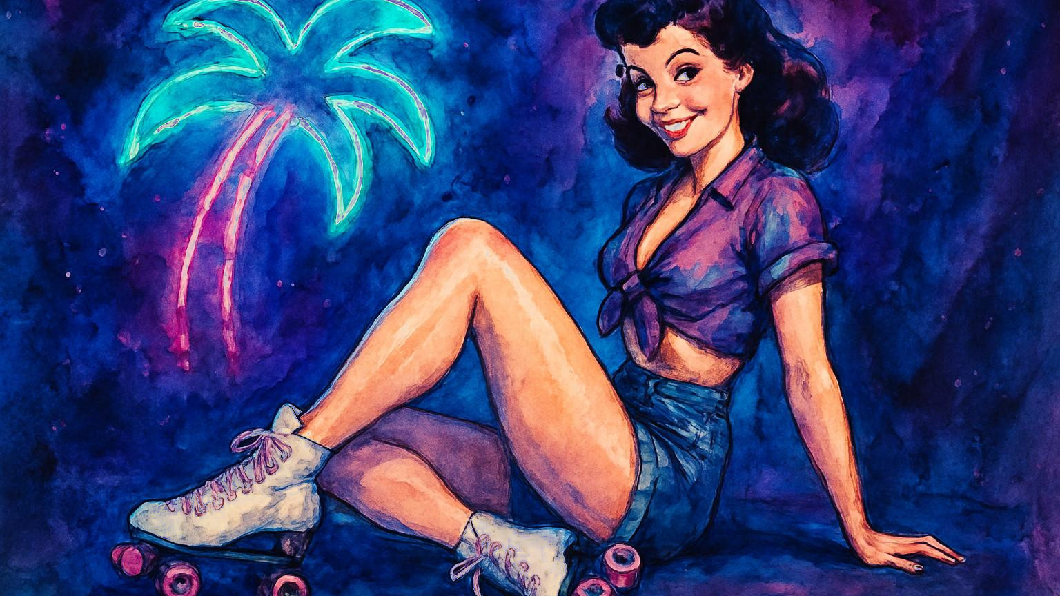 Illustration for: 80s action heroines who did it all, backwards and in heels