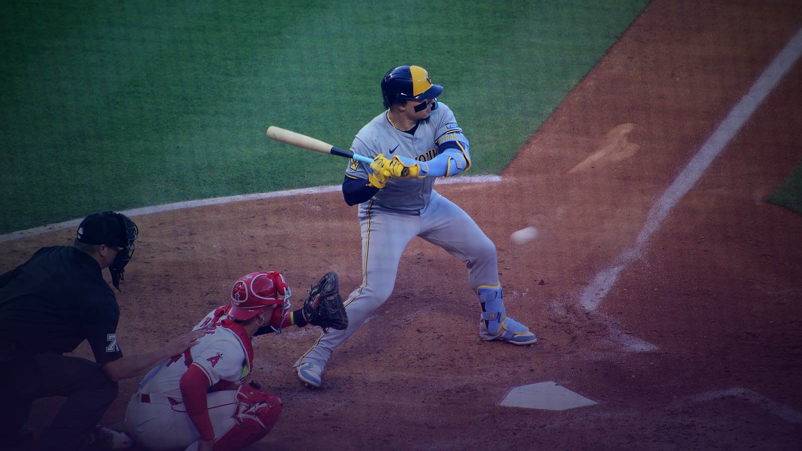 William Contreras of the Milwaukee Brewers in the batter's box