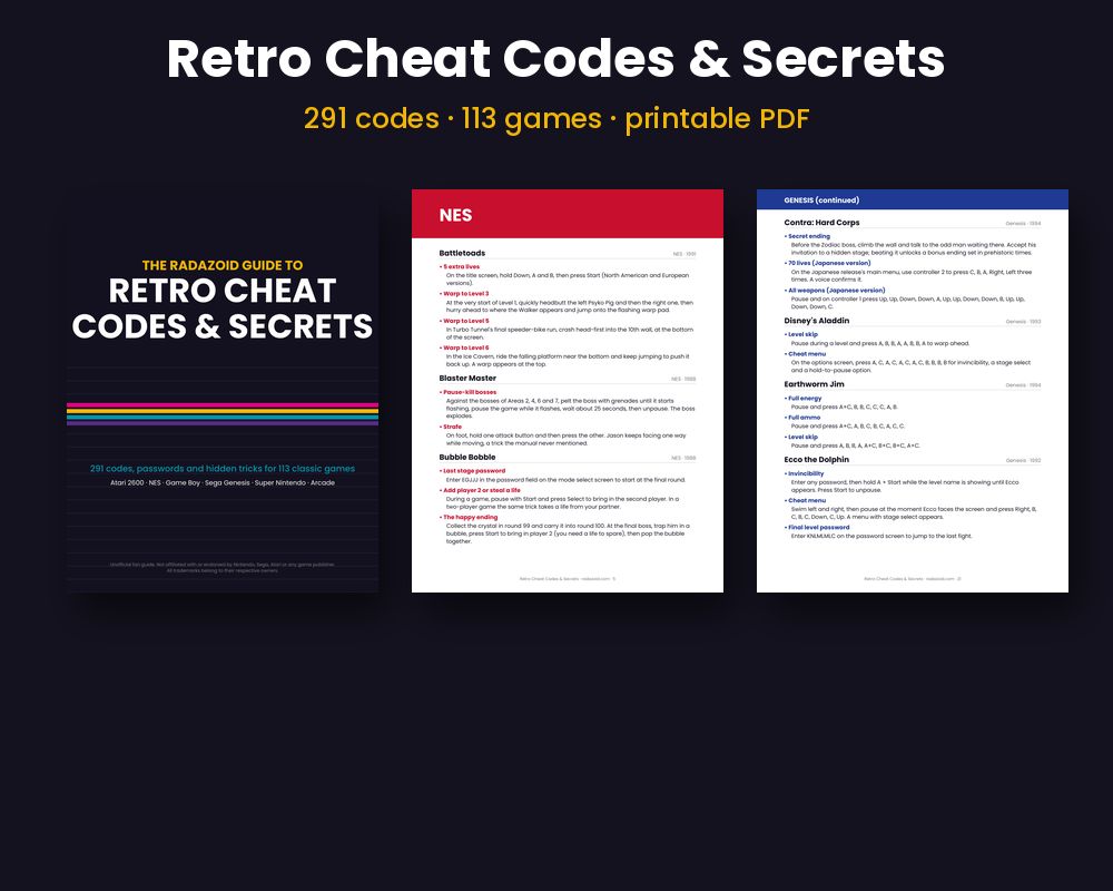 Retro Cheat Codes & Secrets, image 1