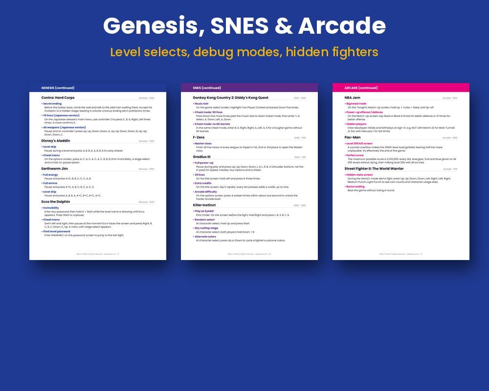 Retro Cheat Codes & Secrets, image 3