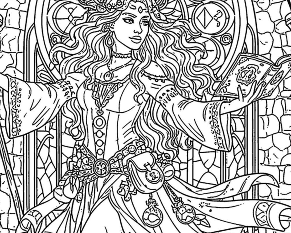 Witches: Enchanted Coloring Book for Adults, image 3